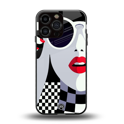 attitude queen back phone cover | glass case for iphone 14 pro max