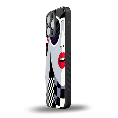 attitude queen back phone cover | glass case for iphone 14 pro max