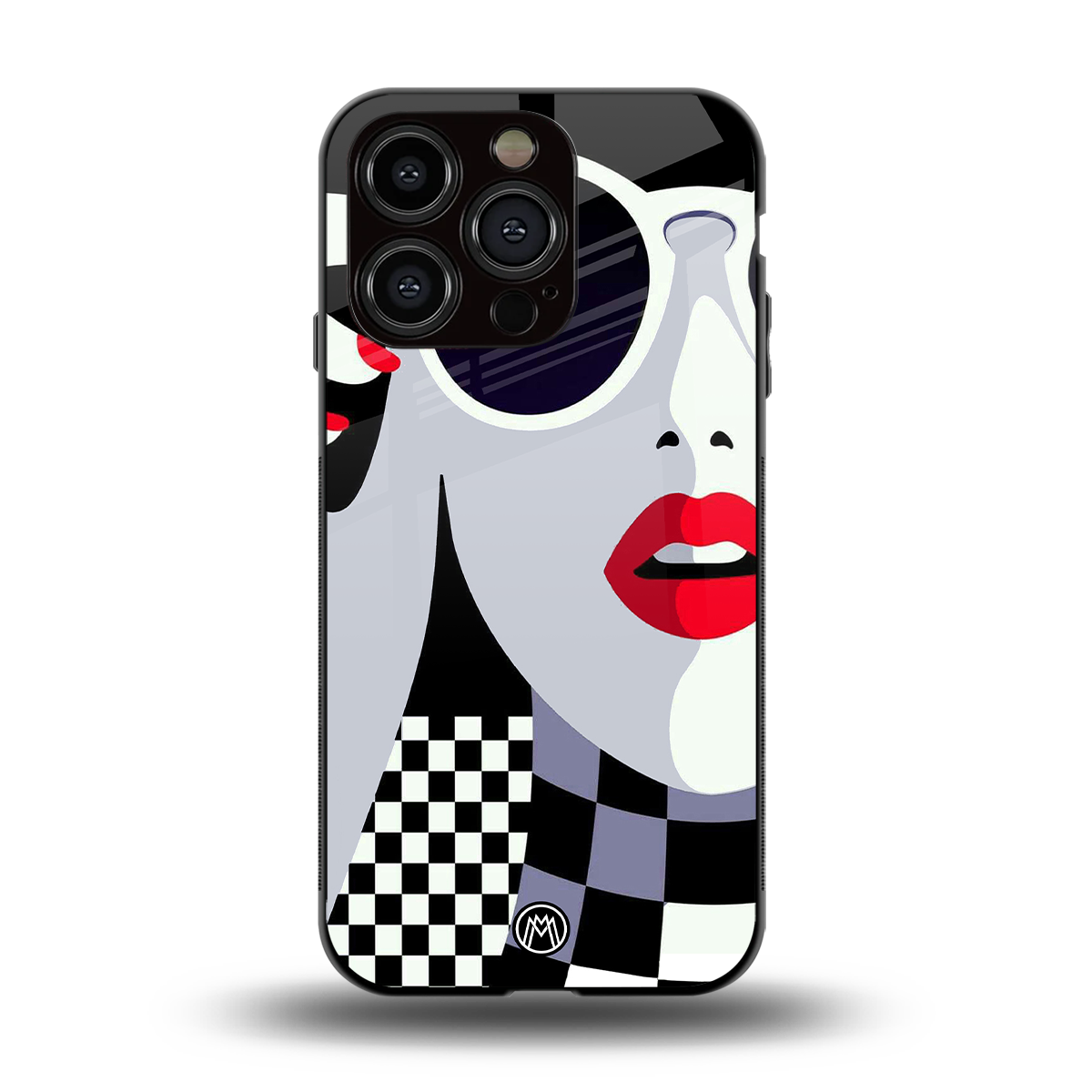 attitude queen back phone cover | glass case for iphone 15 pro