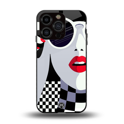 attitude queen back phone cover | glass case for iphone 15 pro