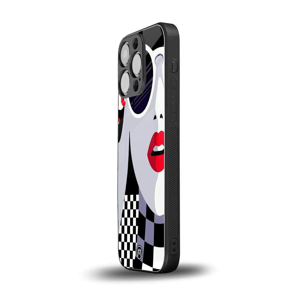 attitude queen back phone cover | glass case for iphone 15 pro