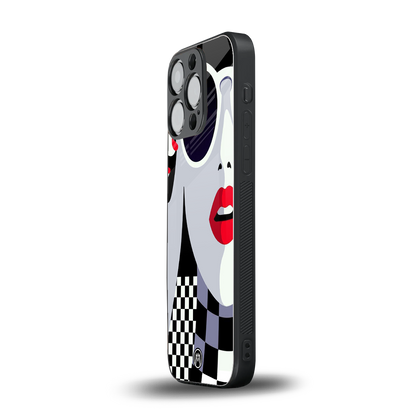 attitude queen back phone cover | glass case for iphone 14 pro