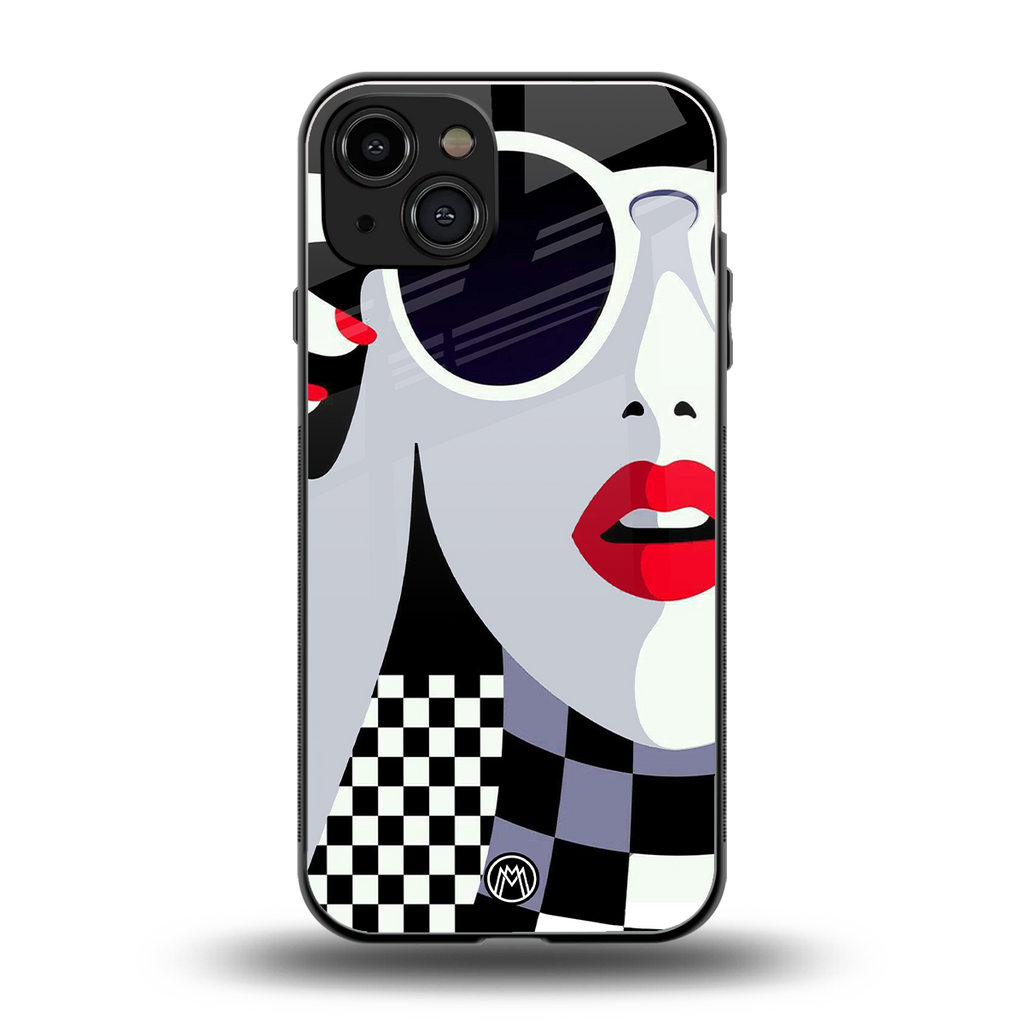 attitude queen back phone cover | glass case for iphone 15