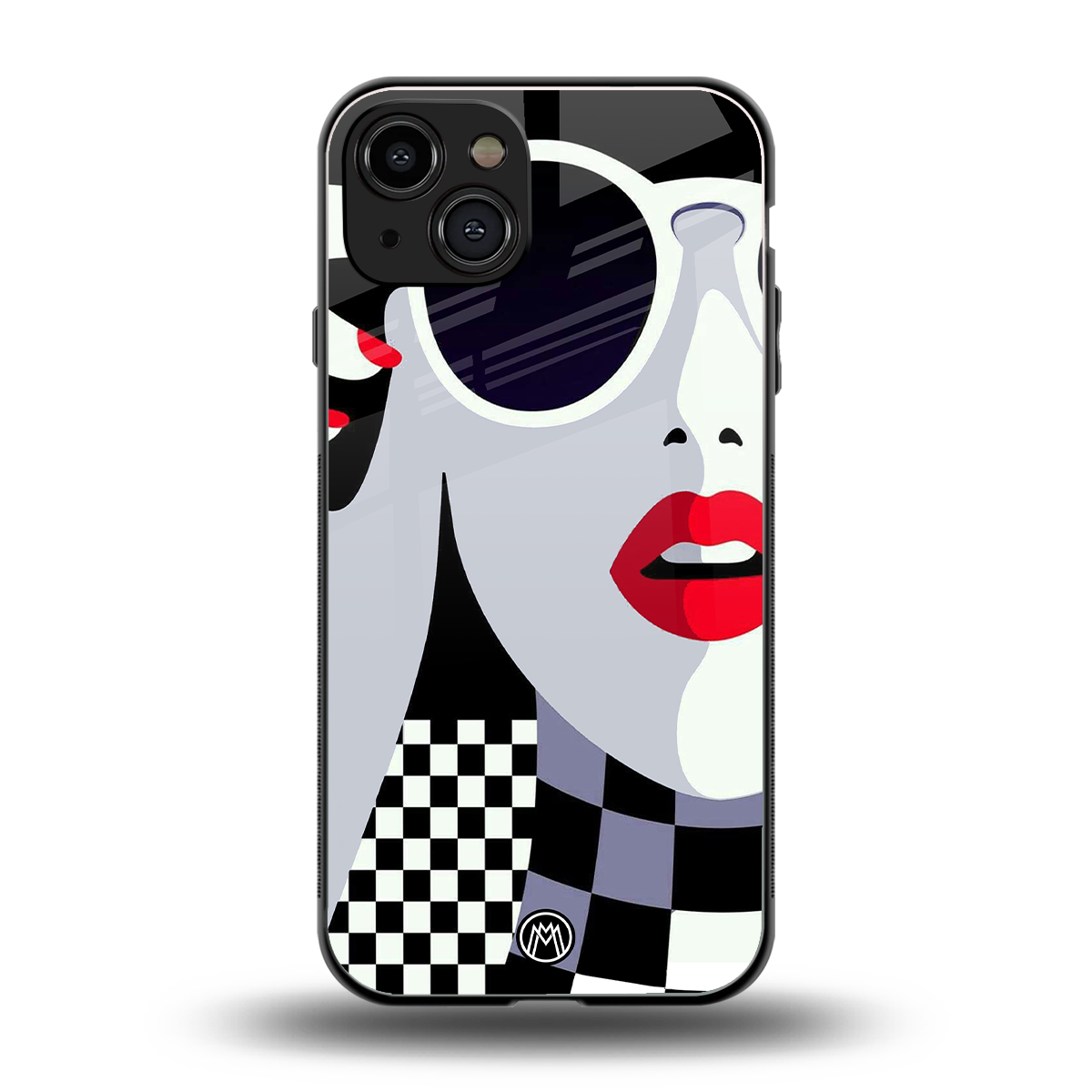 attitude queen back phone cover | glass case for iphone 15