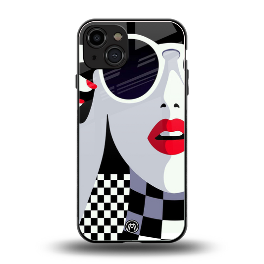 attitude queen back phone cover | glass case for iphone 15