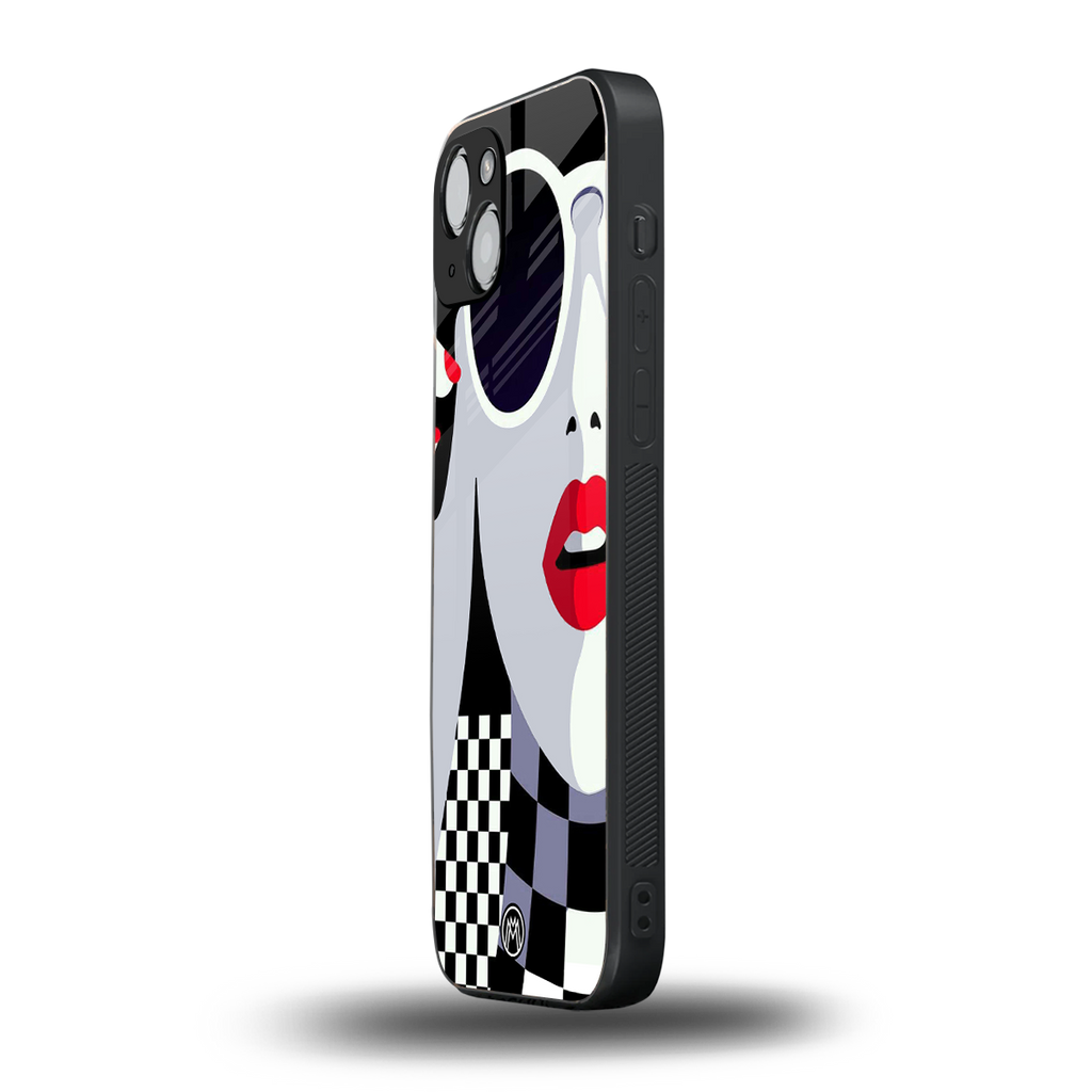 attitude queen back phone cover | glass case for iphone 15