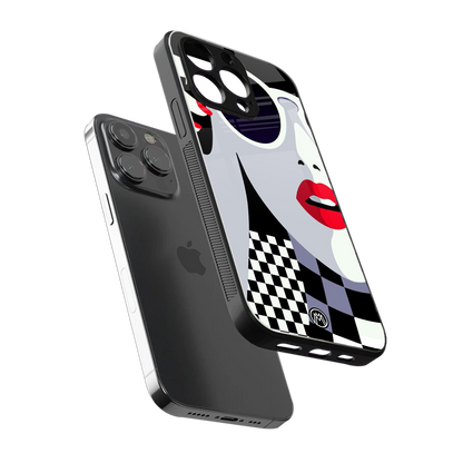 attitude queen back phone cover | glass case for iphone 15 pro