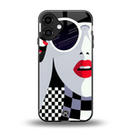 attitude queen back phone cover | glass case for iphone 16 plus