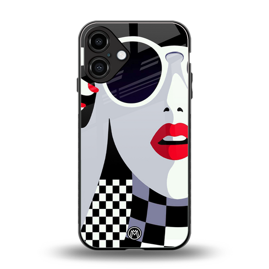 attitude queen back phone cover | glass case for iphone 16 plus