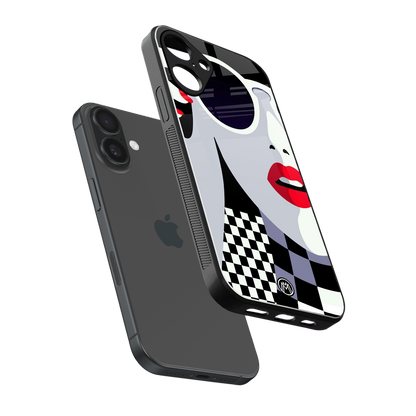 attitude queen back phone cover | glass case for iphone 16 plus