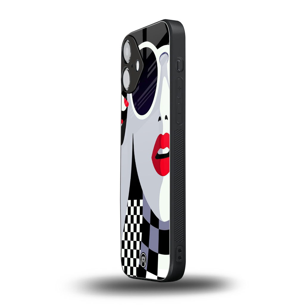 attitude queen back phone cover | glass case for iphone 16 plus