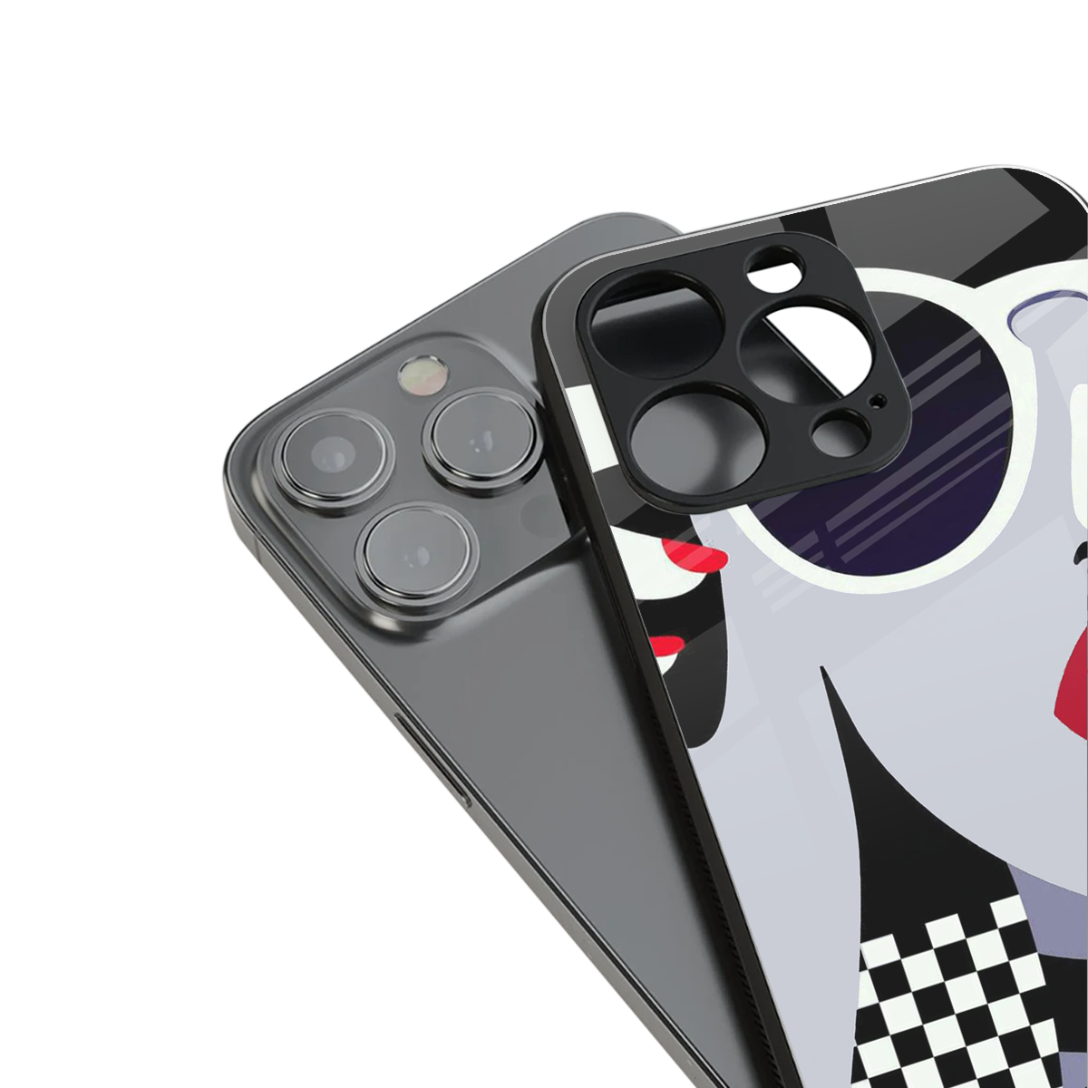 attitude queen back phone cover | glass case for iphone 13 mini