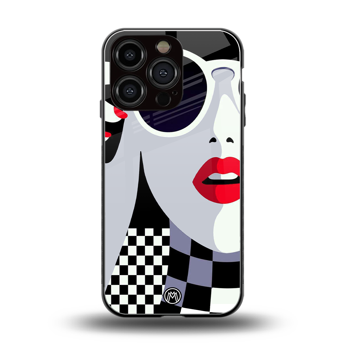 attitude queen back phone cover | glass case for iphone 16 pro