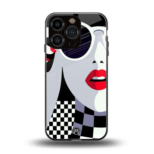 attitude queen back phone cover | glass case for iphone 16 pro