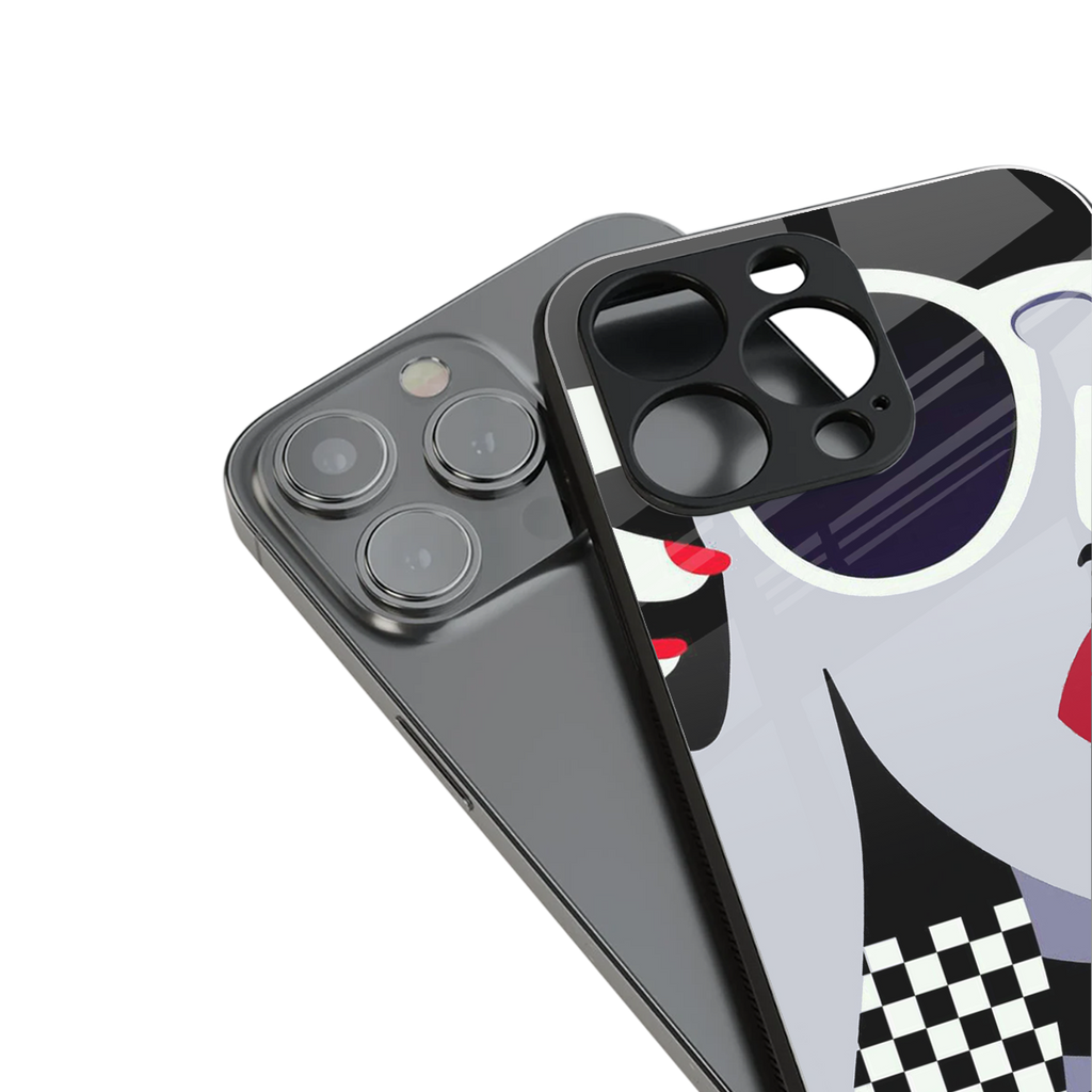attitude queen back phone cover | glass case for iphone 16 plus