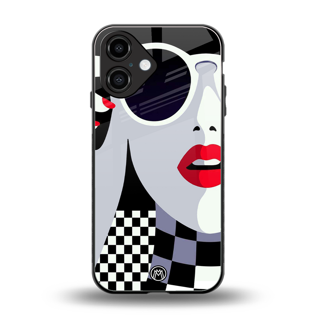 attitude queen back phone cover | glass case for iphone 16
