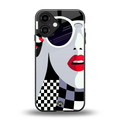 attitude queen back phone cover | glass case for iphone 16