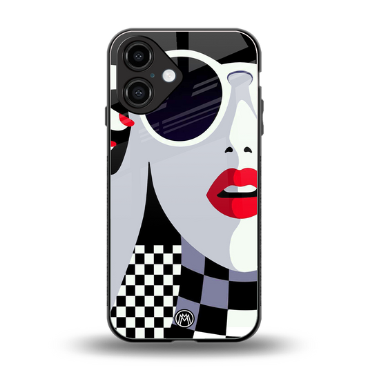 attitude queen back phone cover | glass case for iphone 16