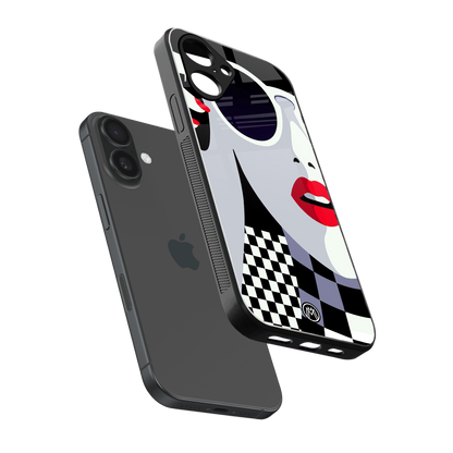 attitude queen back phone cover | glass case for iphone 16