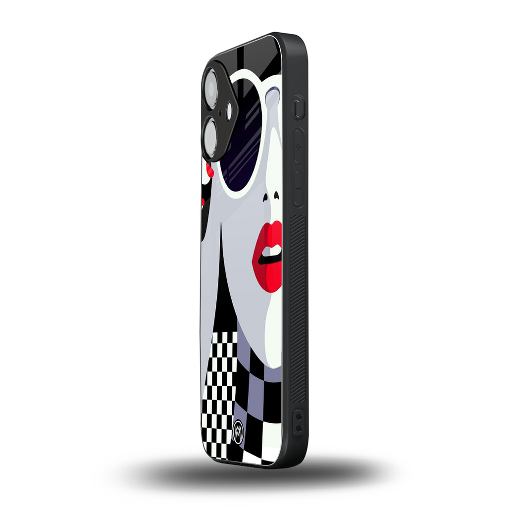 attitude queen back phone cover | glass case for iphone 16