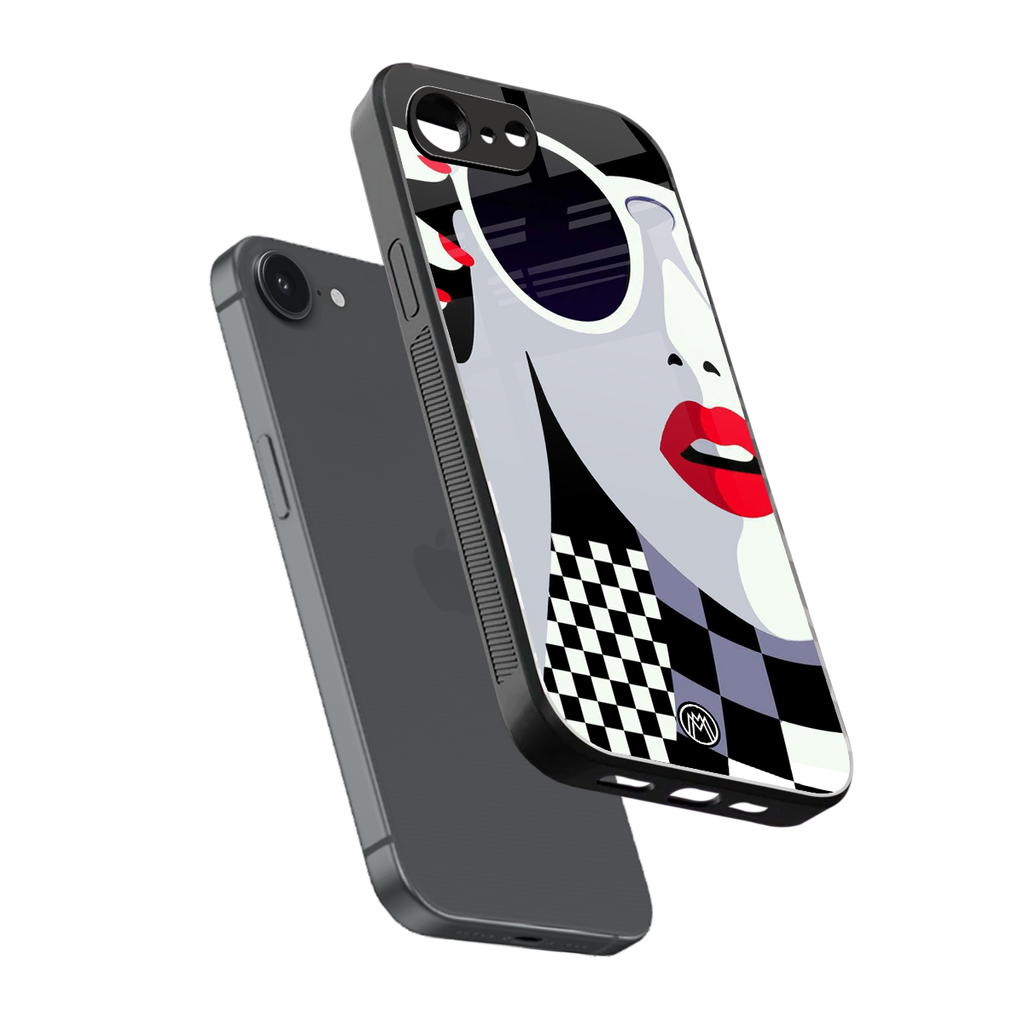 attitude queen back phone cover | glass case for iphone 16e