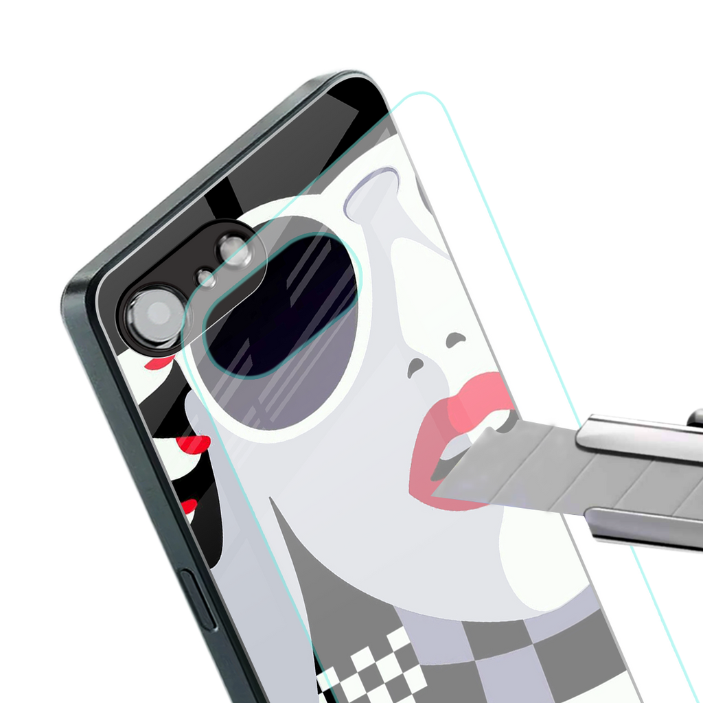 attitude queen back phone cover | glass case for iphone 16e