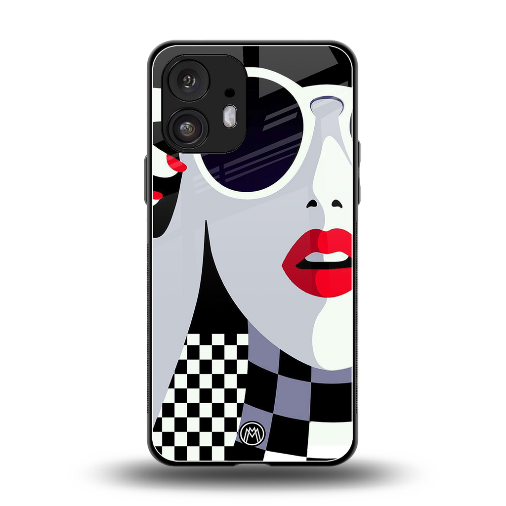 attitude queen back phone cover | glass case for nothing phone 2