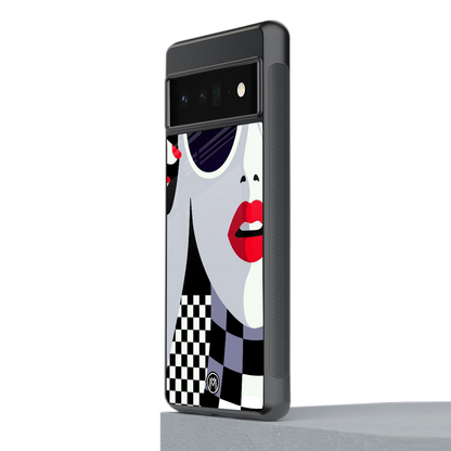 attitude queen back phone cover | glass case for google pixel 6 pro