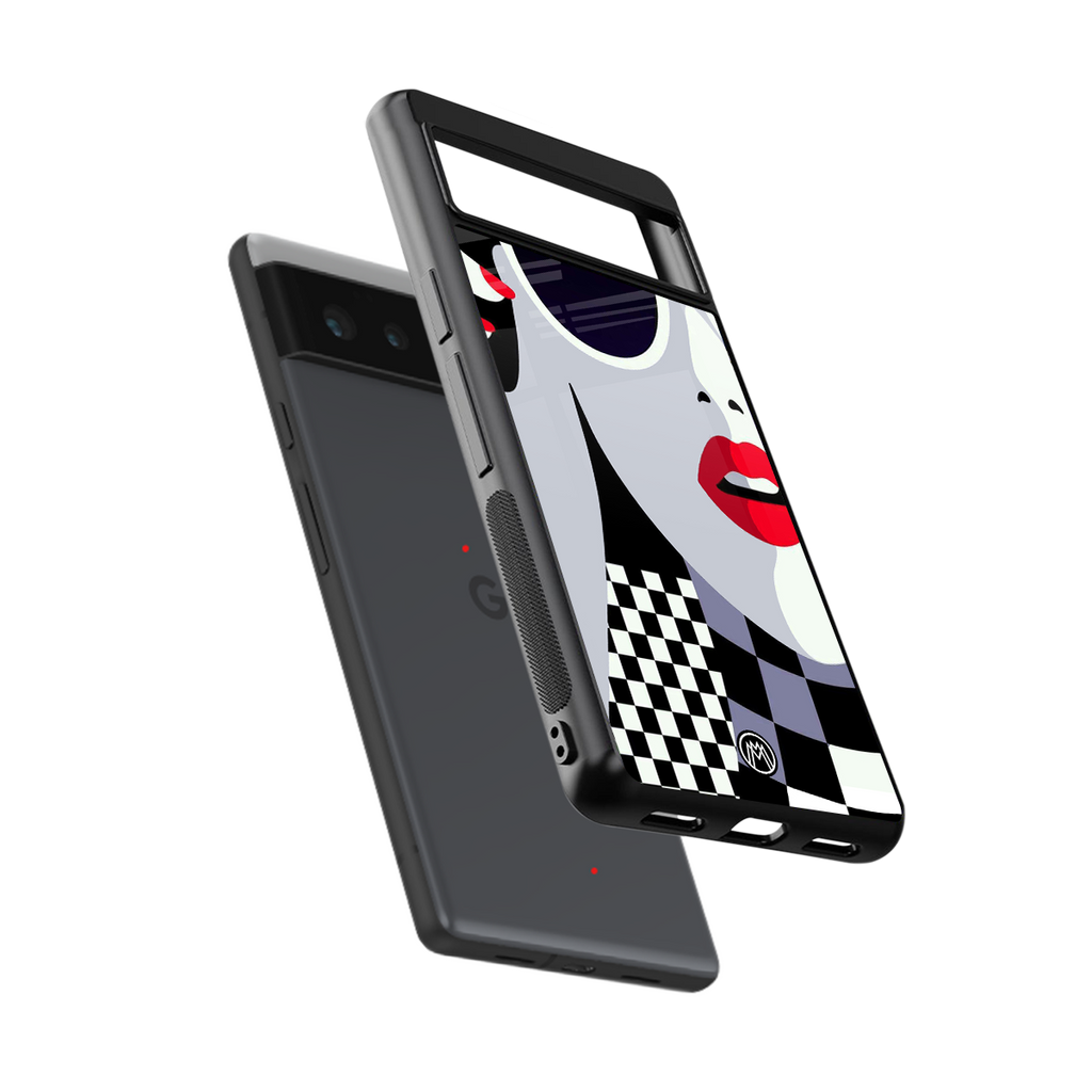 attitude queen back phone cover | glass case for google pixel 6