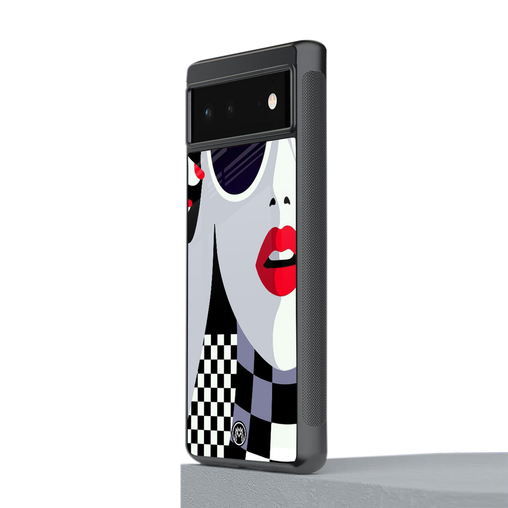 attitude queen back phone cover | glass case for google pixel 6