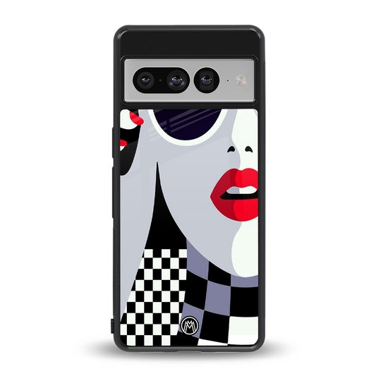 attitude queen back phone cover | glass case for google pixel 7 pro