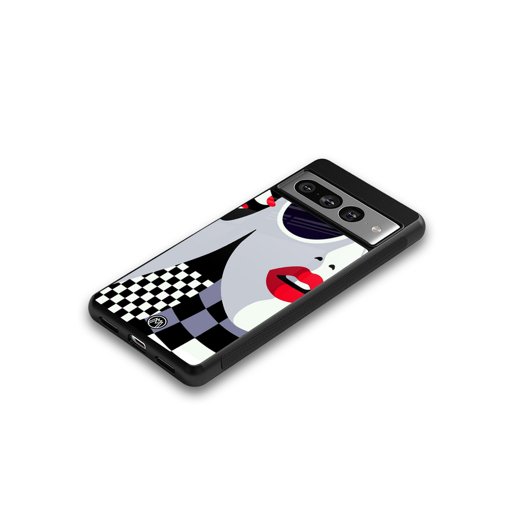 attitude queen back phone cover | glass case for google pixel 7 pro