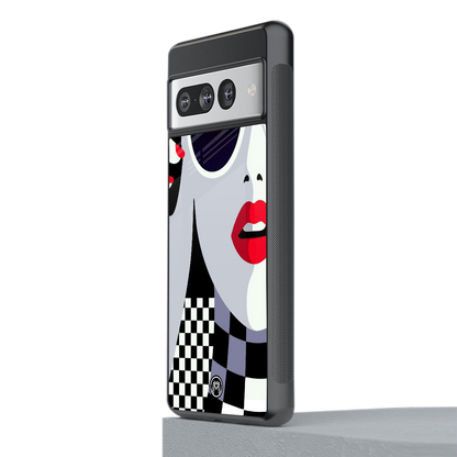 attitude queen back phone cover | glass case for google pixel 7 pro