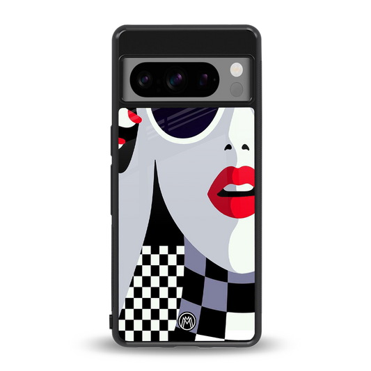 attitude queen back phone cover | glass case for google pixel 8 pro