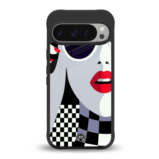 attitude queen back phone cover | glass case for google pixel 9 pro xl