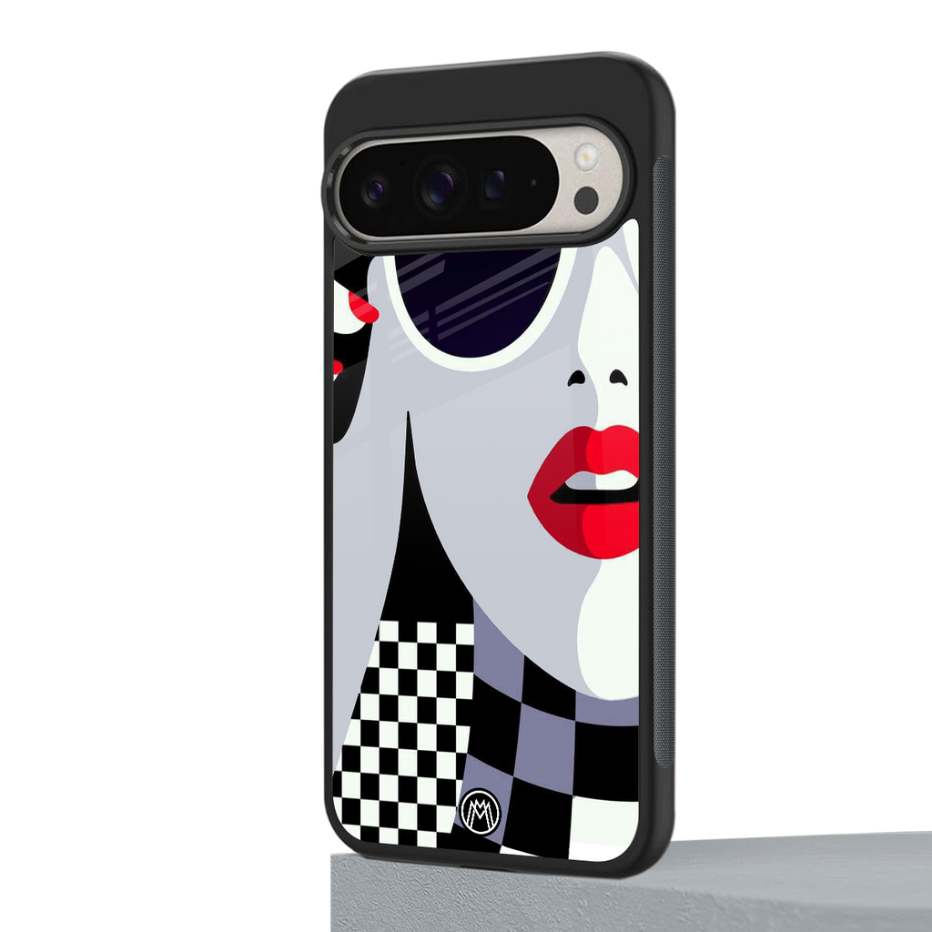attitude queen back phone cover | glass case for google pixel 9 pro xl