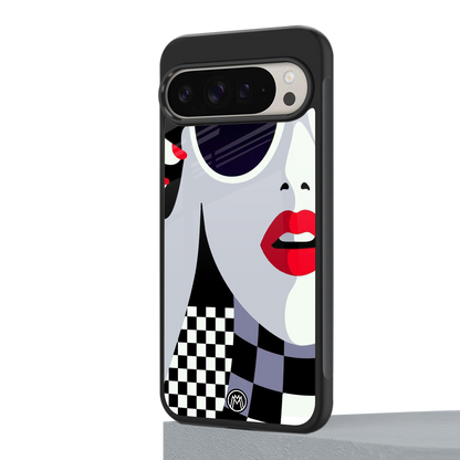 attitude queen back phone cover | glass case for google pixel 9 pro xl