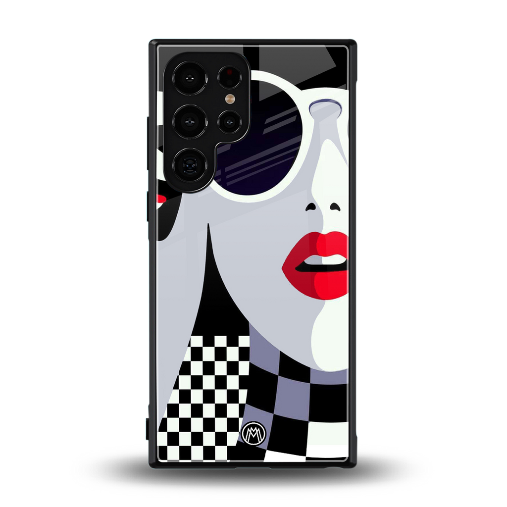 attitude queen back phone cover | glass case for samsung galaxy s24 ultra