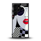 attitude queen back phone cover | glass case for samsung galaxy s23 ultra
