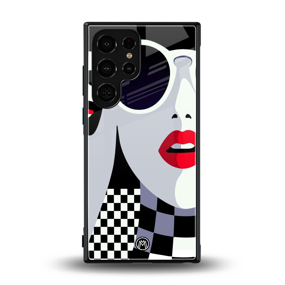 attitude queen back phone cover | glass case for samsung galaxy s23 ultra