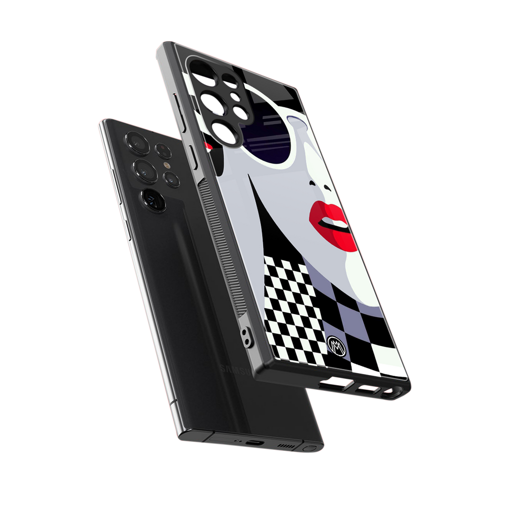 attitude queen back phone cover | glass case for samsung galaxy s23 ultra