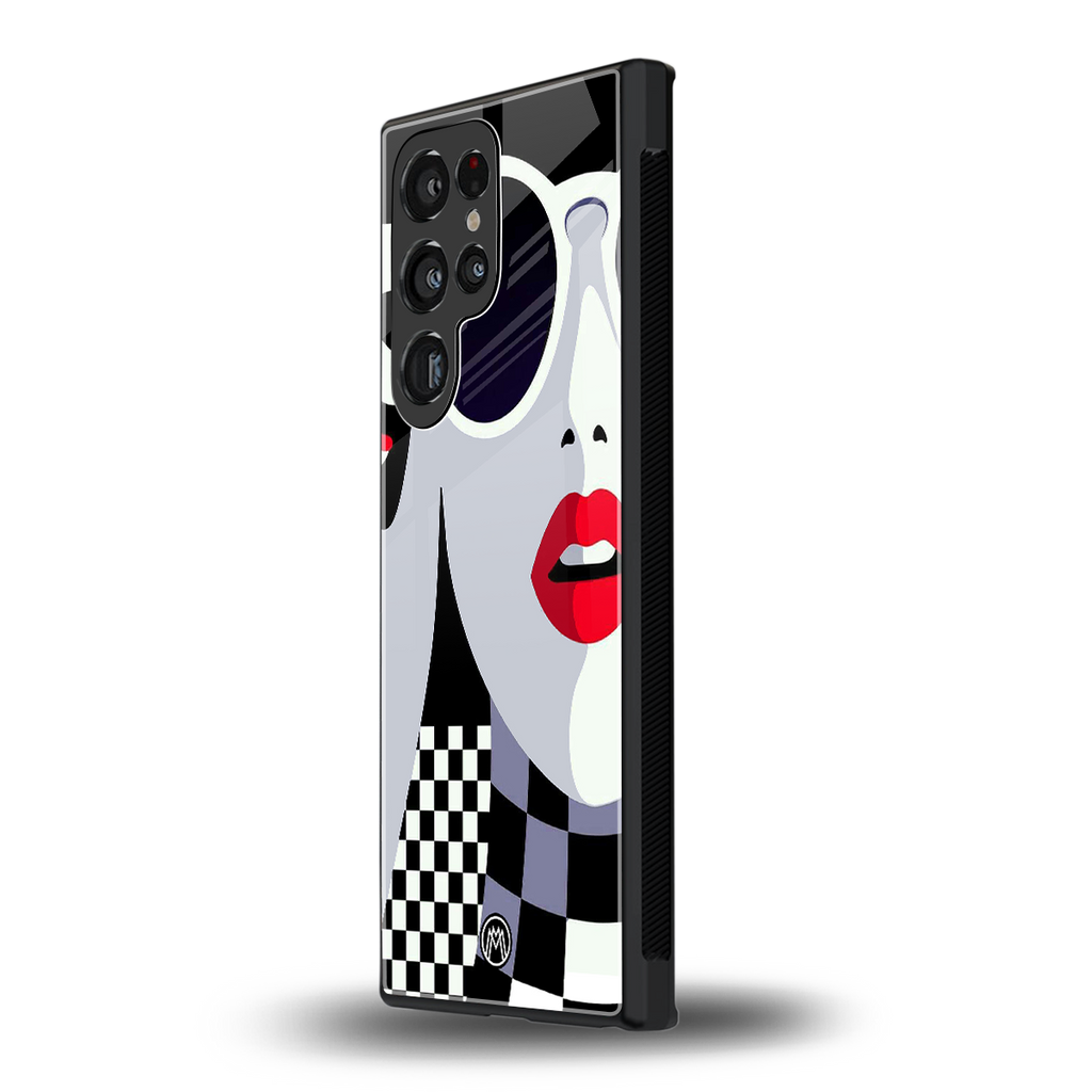 attitude queen back phone cover | glass case for samsung galaxy s24 ultra