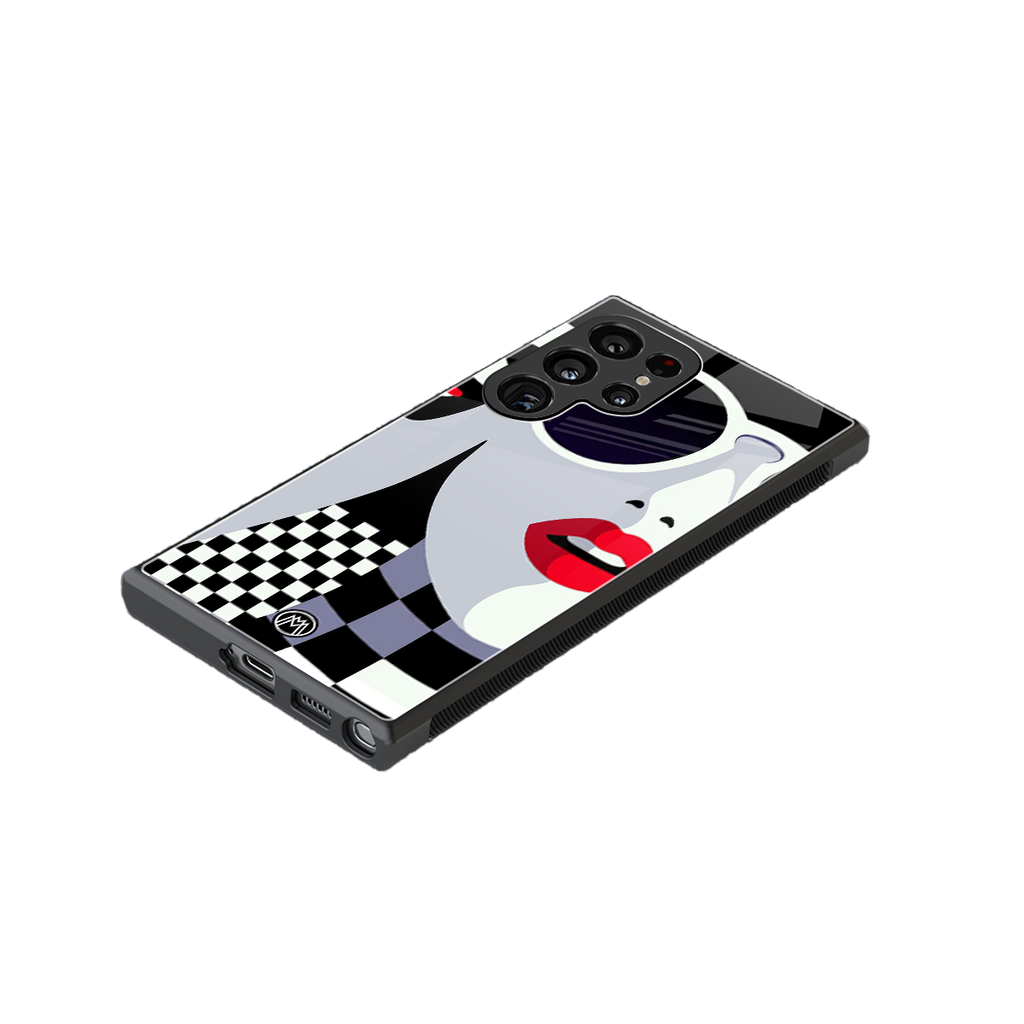 attitude queen back phone cover | glass case for samsung galaxy s23 ultra