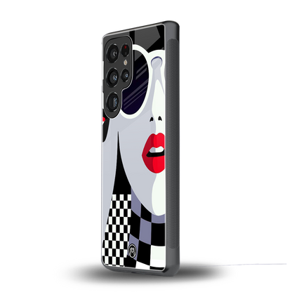 attitude queen back phone cover | glass case for samsung galaxy s25 ultra