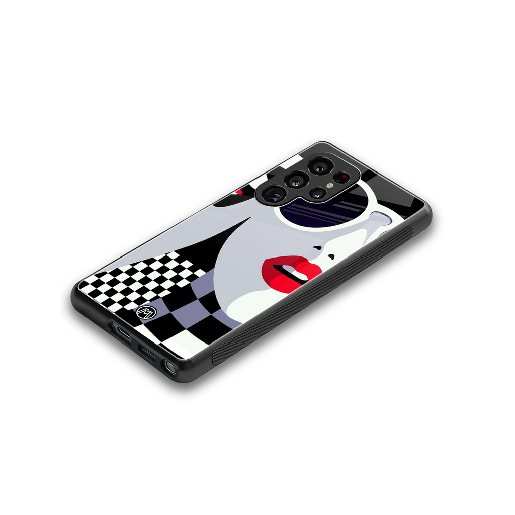 attitude queen back phone cover | glass case for samsung galaxy s25 ultra