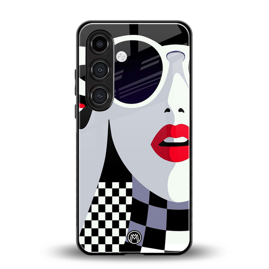 attitude queen back phone cover | glass case for samsung galaxy s24 plus