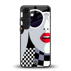 attitude queen back phone cover | glass case for samsung galaxy s24 fe
