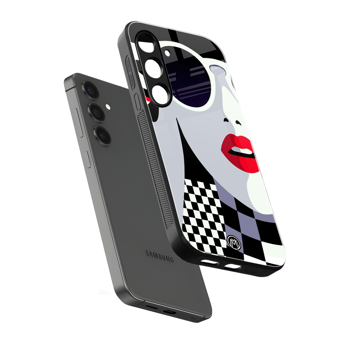 attitude queen back phone cover | glass case for samsung galaxy s23 plus