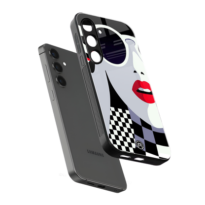 attitude queen back phone cover | glass case for samsung galaxy s24 plus