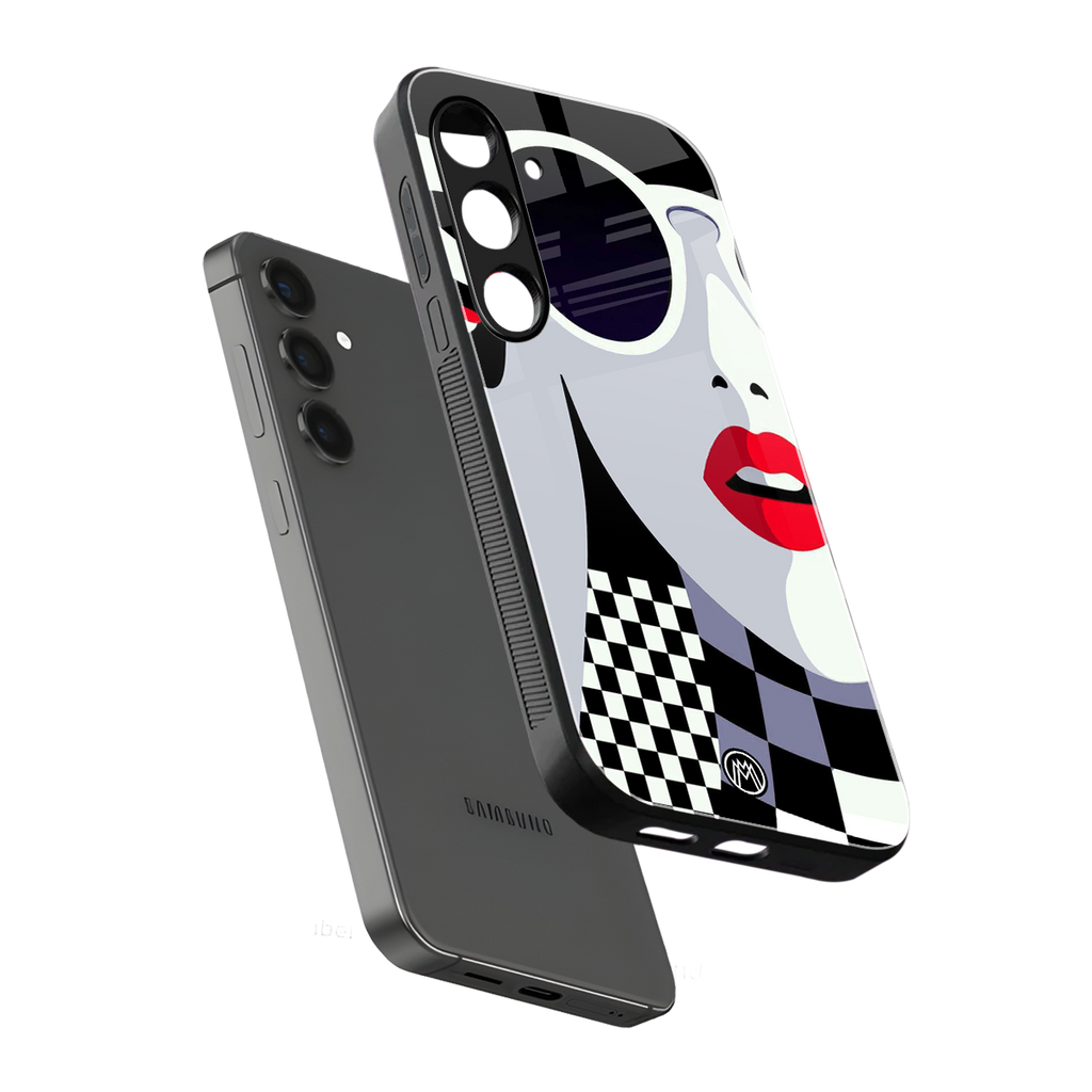 attitude queen back phone cover | glass case for samsung galaxy s25 plus